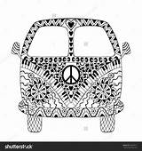 Mandalas Zentangle Hippies sketch template