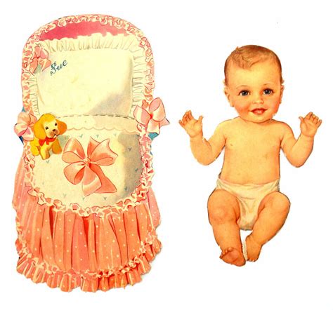 vintage paper baby doll sue  clothing  pieces cs