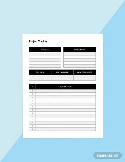 printable project planner template word apple pages templatenet