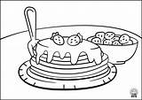 Coloring Pages Kids Food Pancakes2 sketch template