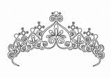 Crown Tiara Coloring Princess Drawing Pages Printable Queen Template Tiaras Queens Line Girls Easy Simple Colouring Kids Draw Prince King sketch template