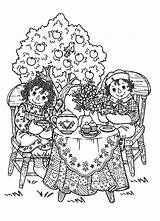 Coloring Pages Holly Hobbie Original Popular Raggedy Ann sketch template