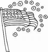 Coloring Pages Independence Flag Flower Usa Event American Print Online Kids Color Flags Netart Wolf Getcolorings sketch template