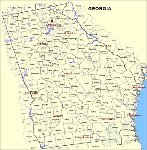Detailed Map Of North Georgia Cities All In One Photos My Xxx Hot Girl