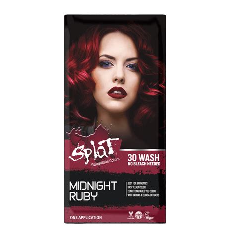 Splat Midnight Ruby Hair Dye Semi Permanent Red Hair Color Walmart