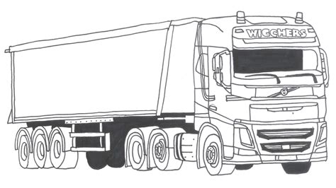 volvo truck coloring pages