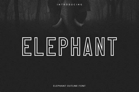 elephant outline font behance