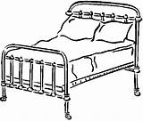 Coloring Bed Bedroom Pages Furniture Hospital Clipart Library Kids sketch template