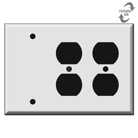 outlets  blank combo wall switch plates white