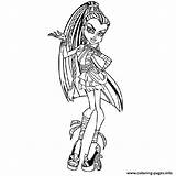 Monster Coloring High Nefera Nile Pages Printable Print sketch template