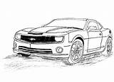Coloring Pages Camaro Chevrolet Car Bumblebee Print Color Sheets Kids Colouring Transformers Cars Wheels Hot Auto Drawing Prints 1969 Place sketch template