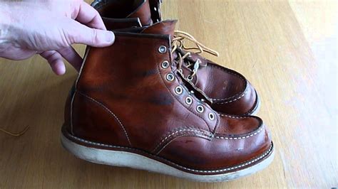 red wing shoes  boots cleaning  natural boot oil youtube