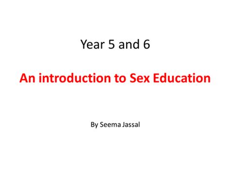 Sex Education Ppt Teaching Resources