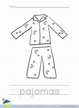 Pajama Coloring Preschool Pijama Thelearningsite Atividades Pyjamas Pyjama Vestiti Colorare Pj Rhyming Educative sketch template