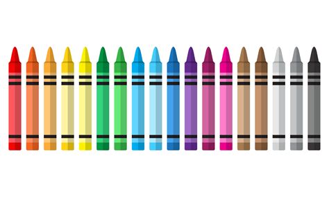 crayon vector art icons  graphics