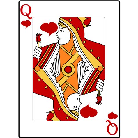 queen  hearts card clip art image clipsafari