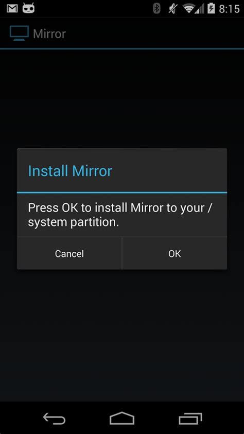 mirror android app  chip