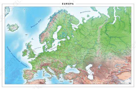 europakaart natuurkundig  kaarten en atlassennl