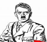 Hitler Adolf Drawing Getdrawings sketch template