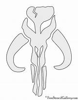 Mandalorian Mythosaur Carving Freestencilgallery Mandalore Helm Tattoo sketch template