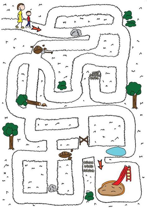 simple maze printables  preschoolers  kindergartners