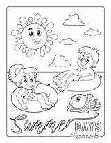Summer Children sketch template