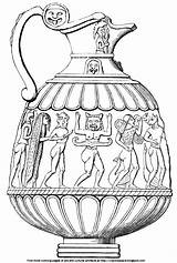 Coloring Pottery Greek Pages Sheets Ancient Sculpted Pot Figures Color Getcolorings Myth Gorgons Depicted Perseus Handle Head sketch template