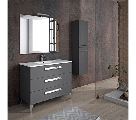 meuble de salle de bain linares  cm gris anthracite meuble sous vasque
