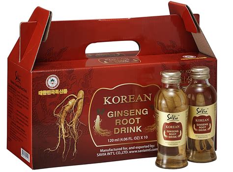 savia korean ginseng root drink 10 bottles x 4 06 fl oz