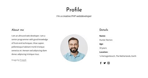 web developer job profile landing page