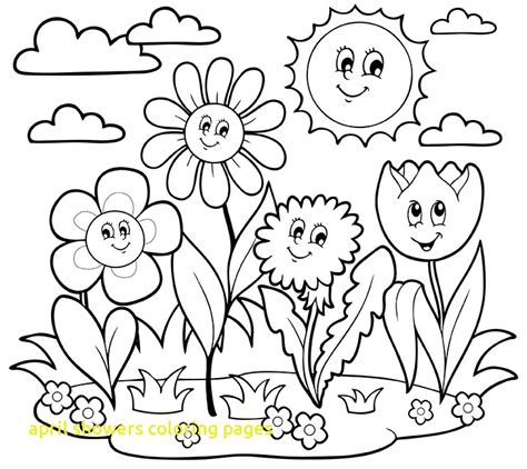 april showers bring  flowers coloring page  getcoloringscom