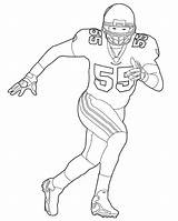 Coloring Football Pages Nfl Player Players Printable American Print Boys Drawing Kids Soccer Color Sheets Sports Adult Coloring4free Logo Baseball sketch template
