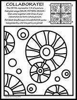 Collaborative Symmetry Radial Straw Group sketch template