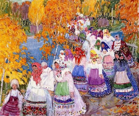 Russian Peasant Parade Painting By Leon Gaspard