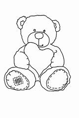 Coloring Teddy Bear Pages Holidays Kids sketch template