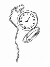 Pocket Tattoo Drawing Line Designs Deviantart Clock Stencil Alice Wonderland Tattoos Simple Time Watches Outline Drawings Pocketwatch Google Sketch Beautiful sketch template