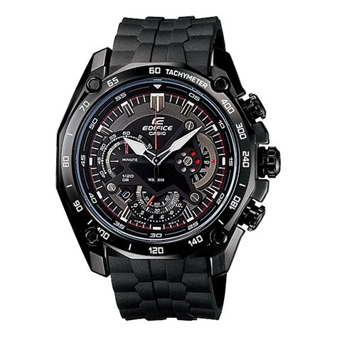 buy casio edifice chronograph tachymeter mens watch black resin casio