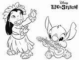 Lilo Coloring Stitch Pages Getcolorings Getdrawings Color sketch template