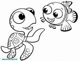 Coloring Pages Nemo Baby Printable Finding Squirt Choose Board Crush Kids Dory sketch template