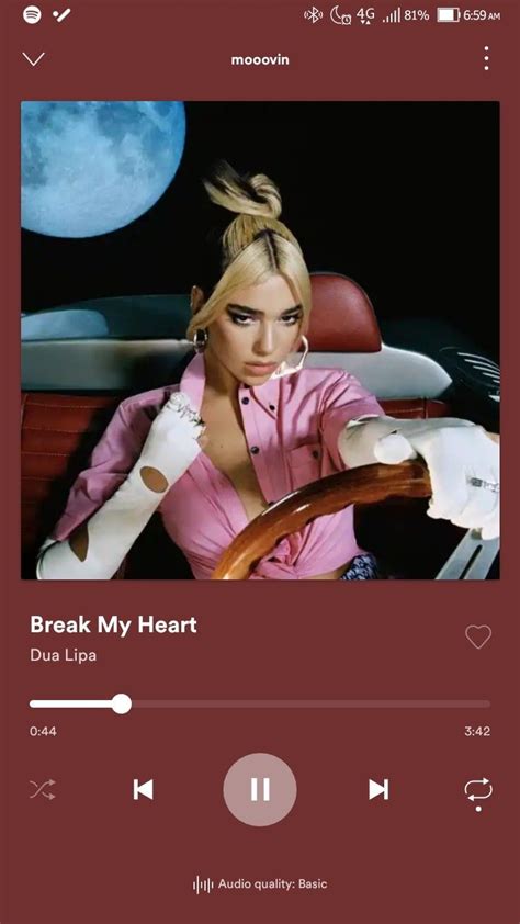 Dua Lipa Break My Heart Music Album Cover Instagram