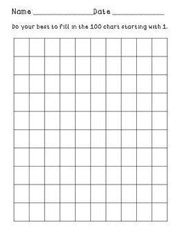 blank 100 chart by kali schoonmaker teachers pay teachers