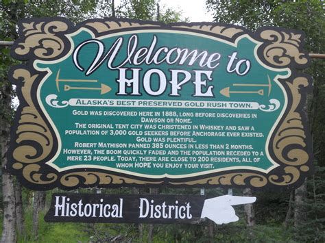 hope ak welcome to hope sign photo picture image alaska at city