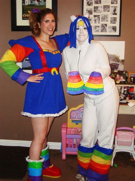 Lesbian Couple Costume Halloween Ali And Olivia As Rainbow Brite And