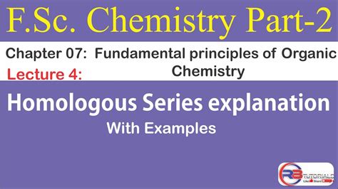 homologous series explanation chapter  fsc chemistry part  youtube