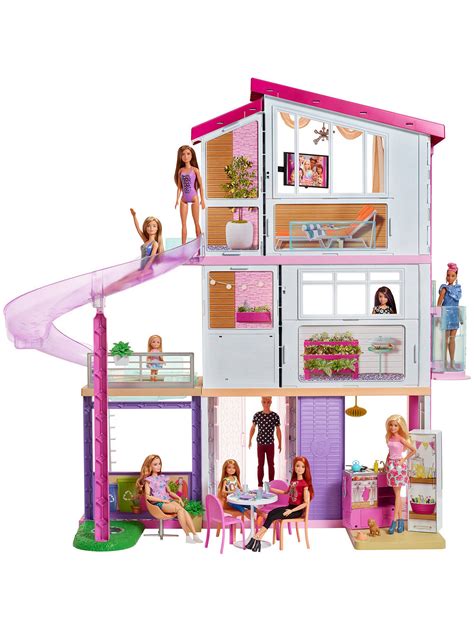 girls barbie dreamhouse playset assortment with led lights music