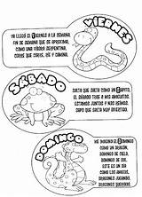 Semana La Dias Los Coloring Para Pages Colorear Spanish Days Week Preescolar Edward Pm Posted Carteles Dibujos sketch template