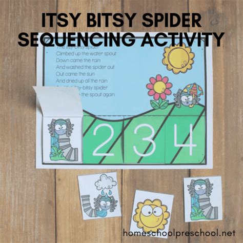 printable  itsy bitsy spider sequencing activity