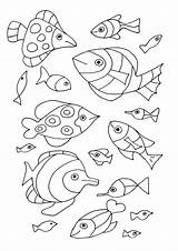 Coloring Pisces Poissons Coloriage Imprimer Pour Kids Marin Pages Monde Gratuit Sur Print Fish Petites Getcolorings Activities sketch template