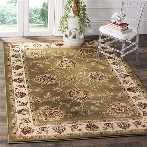 safavieh lyndhurst collection lnh  traditional oriental green  ivory area rug