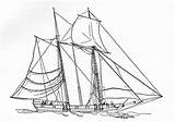 Schooner Drawing Getdrawings Ship sketch template